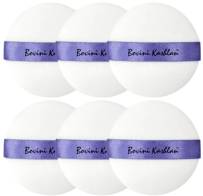 [국내생산] 대형 보비니 보송보송 유분제로 극세사 파우더 퍼프, 6개 - 쿠팡