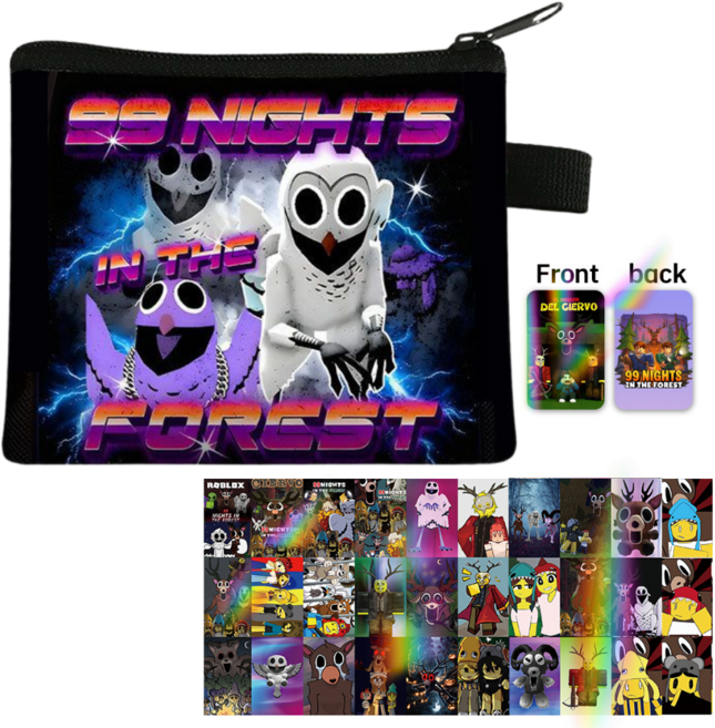 99밤 로블록스 세트 카드 동전 지갑 고급 홀로그램 포토카드 30장, 1세트, E