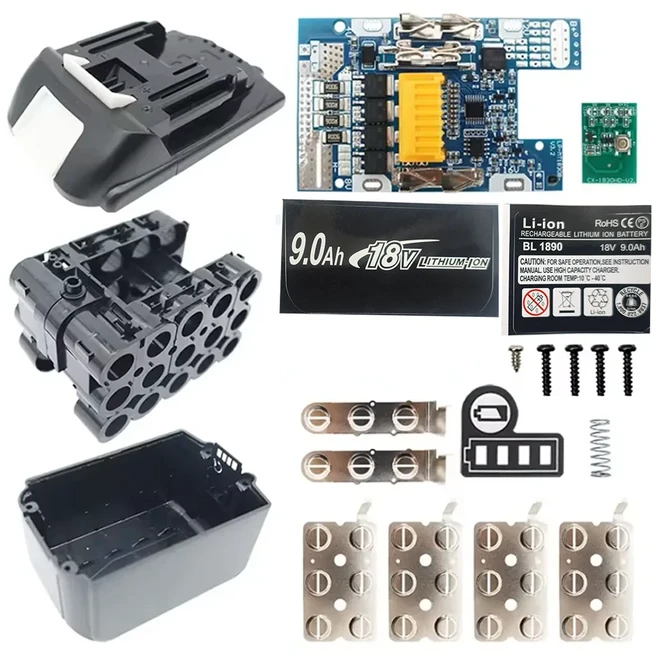 BL1890 15*18650 makita 호환 18v 리튬 배터리 키트 박스 BMS 하우징 쉘용, 02 9A