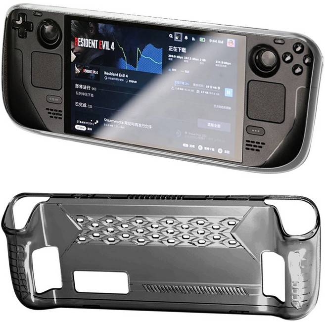 스팀덱 OLED 케이스 투명 젤리 SL01, 1개, 투명블랙