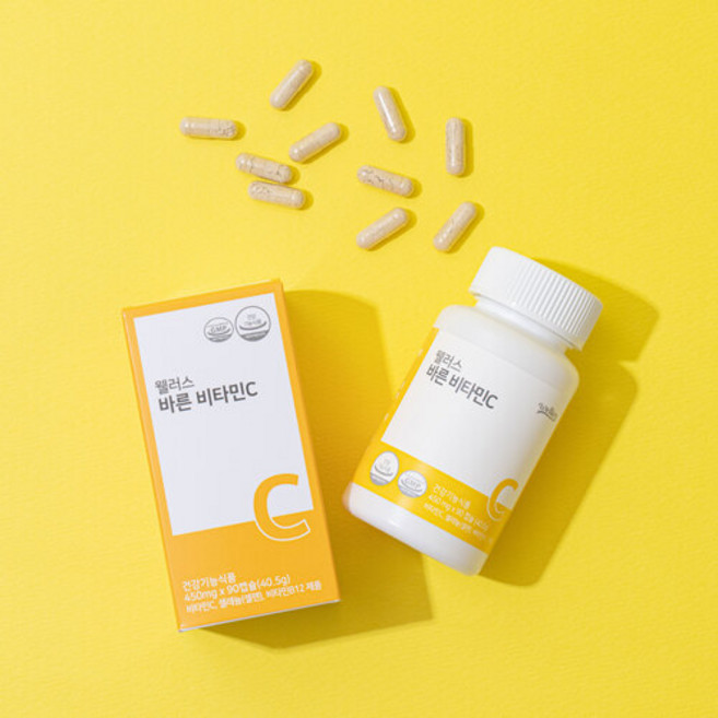 웰러스 바른 비타민C 항산화 인디언구스베리 천연 자연유래 비타민, 90정, 3개