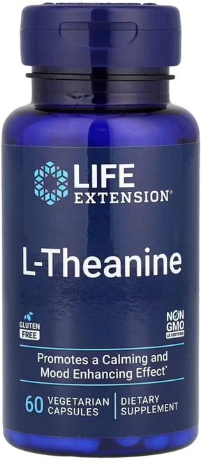 라이프익스텐션 엘 테아닌 100mg 60베지캡슐 3개 L Theanine 녹차 아미노산, 60정 - 쿠팡