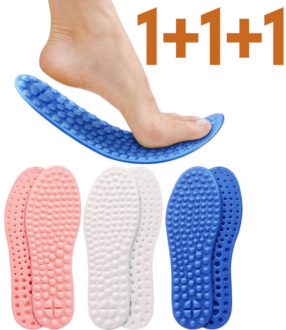 leoq 푹신한 마사지 지압 신발 깔창