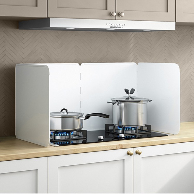 접이식 가스레인지 가림막 4단 주방 기름방지 가림막, 1개