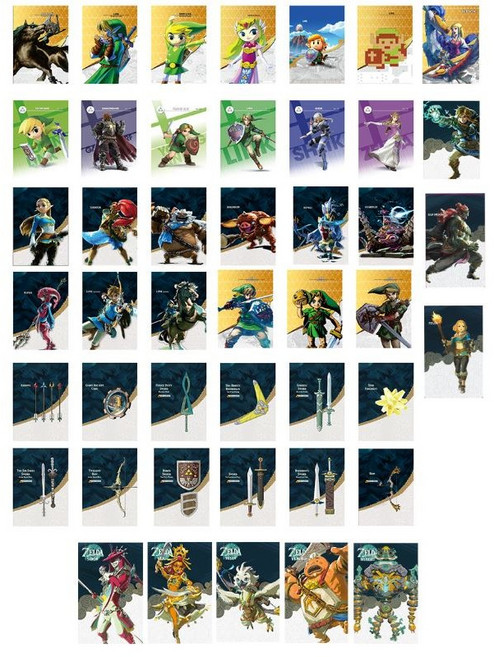 젤다 아미보 카드 45장 세트 신형카드포함, 1개, 선택