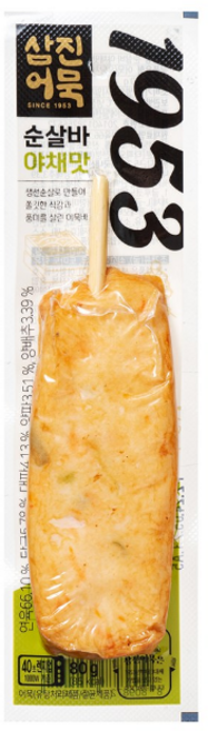삼진어묵 순살바 야채맛, 2개, 80g