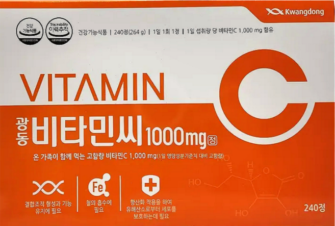 광동제약 비타민C 1000mg 8개월분, 240정, 1개