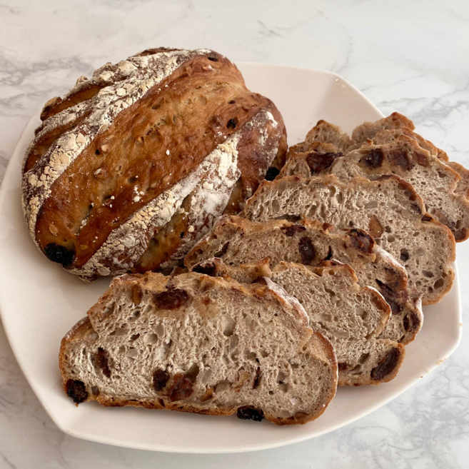 무설탕 비건빵 천연발효종 호밀빵, 2개, 330g