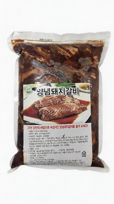 온푸드 양념돼지갈비, 2.5kg, 1개