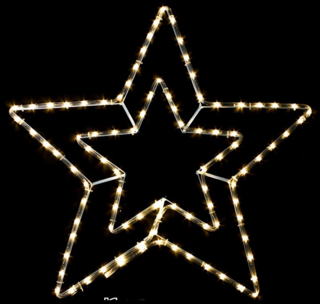 외부 크리스마스 트리 장식용 대형 별 모양 전구 / LED 그물 성탄절 램프, 1개