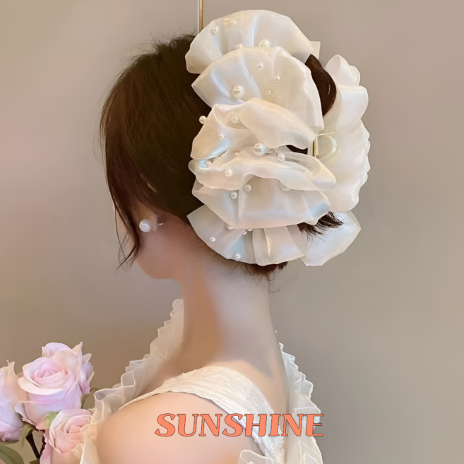 SUNSHINE 대왕 진주 헤어 집게핀