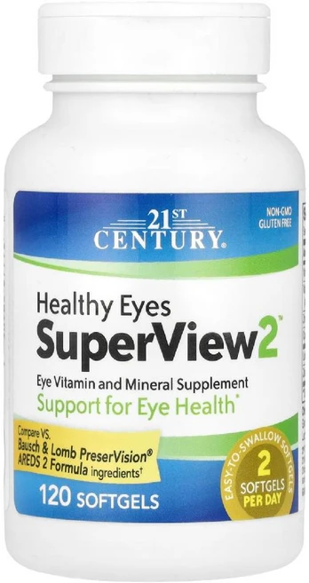 21st Century (21세기 센트리) Healthy Eyes SuperView2 소프트젤 120정, 1 - 쿠팡