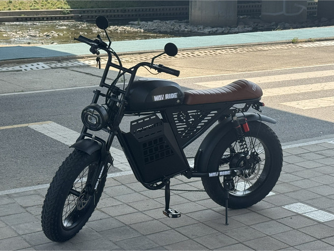 웨이라이드 커스텀가능 자토바이 전기자전거 전동 팻바이크 자전거 오토바이 스쿠터 출퇴근용 배달용, 18AH, 스틸