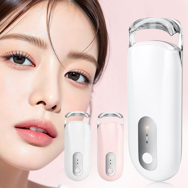 Luxeed 속눈썹 고데기 10초 가열 24H 지속 히팅 컬러 c 타입 충전 2단계 온도조절 미니 휴대용 뷰러, 1개, 화이트