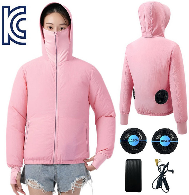 ZHZ 선풍기 옷 USB팬+보조배터리20000mAh 포함 남녀공용 여름 자외선 차단용 쿨링 K-2-23