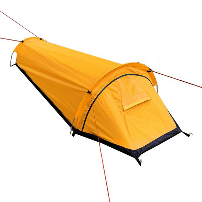 비비색 1인용 슬리핑 텐트 캠핑용 방수 튼튼한 프레임 배낭 텐트 실용적인 두툼한 사냥 01 Orange 1개, 02 Green