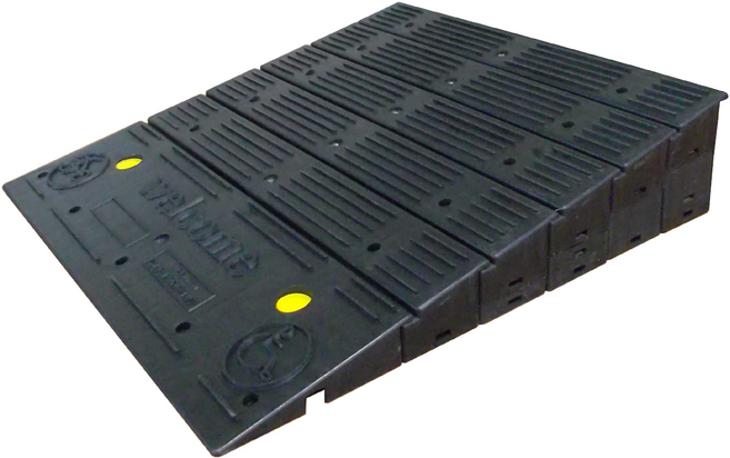 높이 16cm 자동차 휠체어 겸용 경사로 차량진입판 블럭업 6단 카업 160, 블랙(PE), 1개