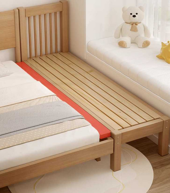 아리 확장침대 나무 침대 확장 연장 프레임 평상형 깔판, 모으다 150x80x40 베드헤드있음
