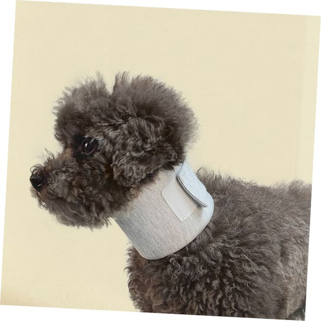 [재고보유] 상품 목보호대 경추보호 디스크 애견용품 넥카라 목쿠션 강아지 고양이 접착 조절, 그레이 L, 1개