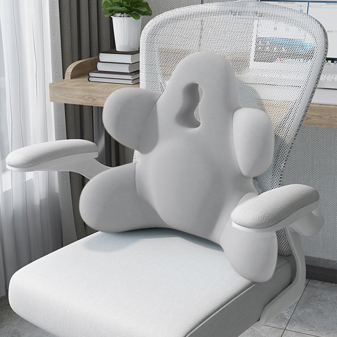 Pogeuni 고급형 사무용 가정용 다용도 바른자세 의자 등받이 쿠션, 그레이