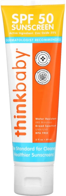 Think Thinkbaby 자외선 차단제 SPF 50 89ml(3fl oz) 2팩, 1개, 89ml - 쿠팡