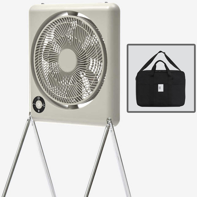 [본사직영] 시코 폴딩팬A 접이식 선풍기 (후면가드분리형) FLA-254D, 카키베이지+케이스 블랙, 254D