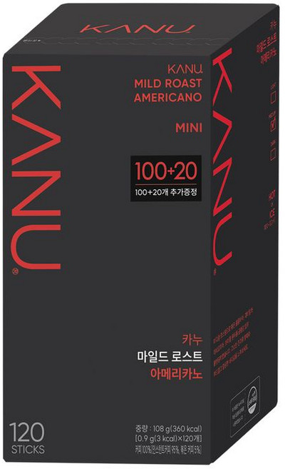 맥심 카누 미니 마일드, 900mg, 120개입