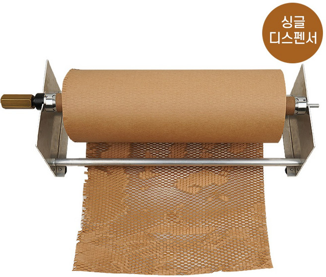 우림강서지사 싱글디스펜서 종이에어캡전용 종이뽁뽁이 종이완충재 메가페이퍼, 상세 설명 참조, 1개