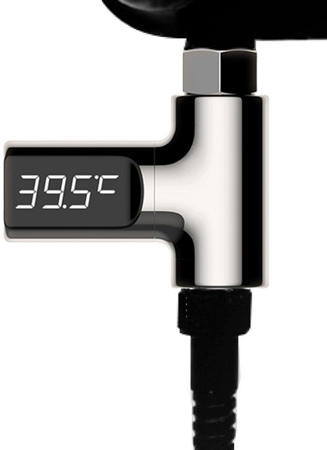 핸디라이프 샤워기 온도계 LED 목욕 물 온도 표시 수온계, 1세대, 1개