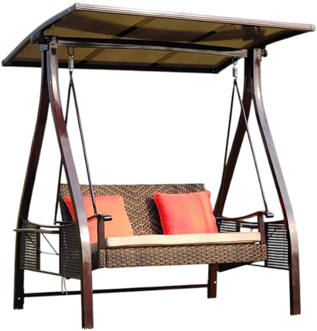 데일리나라 흔들의자 흔들그네 2인용 3인용 그네의자 마당의자 북유럽 안락의자, 프리미엄형, 시티가든2인 태양광, 1개