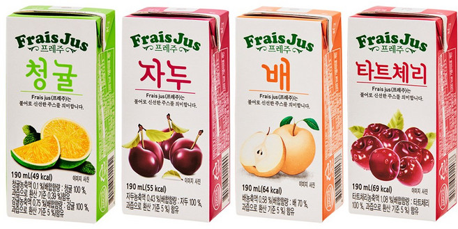 프레주 테트라팩 3박스 골라담기 자두 배 타트체리 청귤, 자두24개+배24개+청귤24개, 72개, 190ml