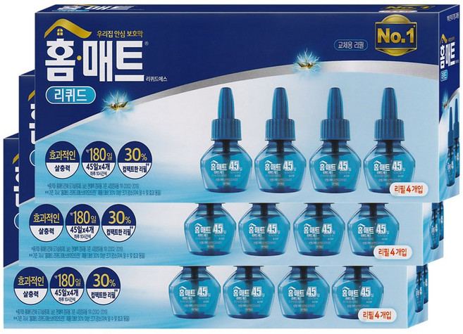 홈매트 리퀴드 에스 리필, 116ml, 3개