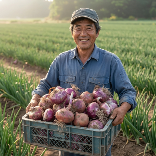 [20세트 한정 특가] 빌리푸드 국내산 무안 산지직송 달달한 햇 자색 양파, 1박스, 3kg (중대 160g~300g)
