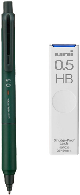 [원드림]미쯔비시 쿠루토가 KS 샤프 0.5mm M5-K 샤프심 세트, 1세트, 섀도우그린 세트