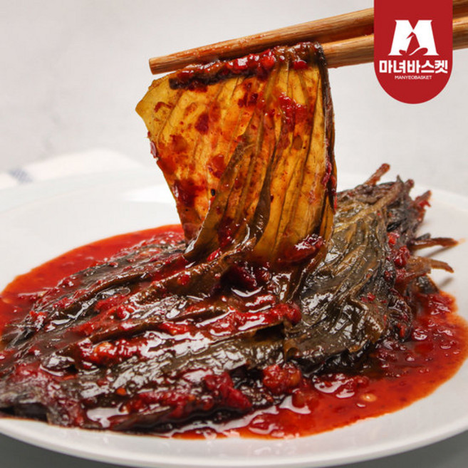[마녀바스켓] 밥도둑 반찬 깻잎무침 1kg x2개, 2개