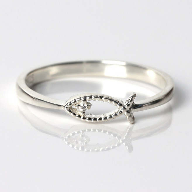 오로프 순은 925 큐빅 라인 물고기 행운 재물 수능 소원 열손가락 가드링 반지 5호~23호 (S5506R)