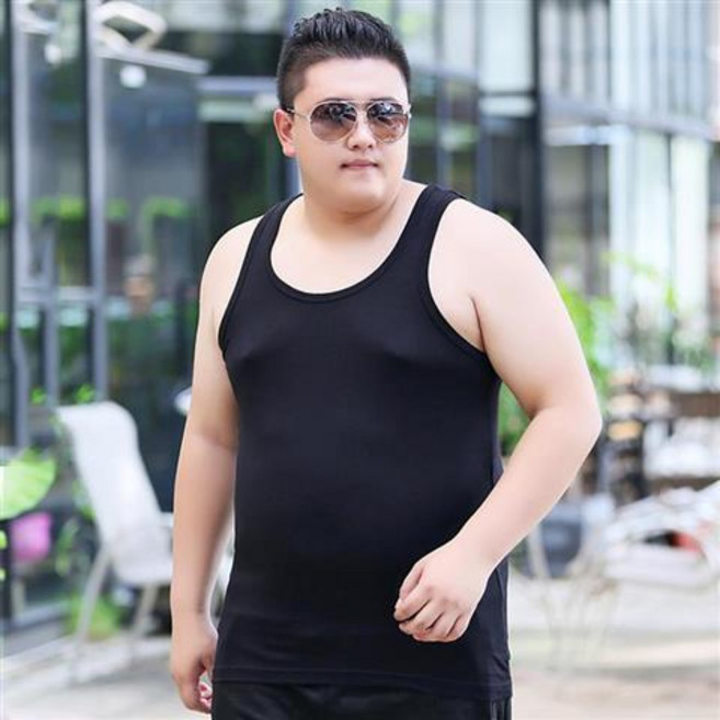 大碼男裝背心 寬鬆夏季打底汗衫
