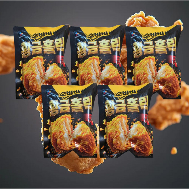 수리메가 고메소바바치킨 소바바황금홀릭 황금올리브 순살, 5개, 375g