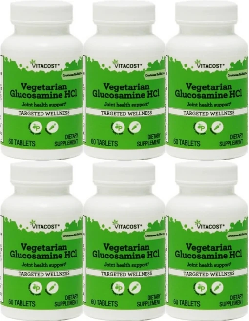 비타코스트 베지테리안 글루코사민 HCl 750mg, 6개, 60정 - 쿠팡
