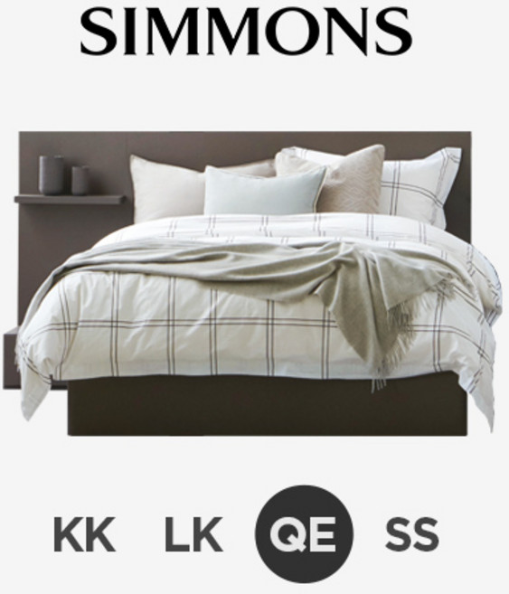 [스마트팩] D2178A. 뷰티레스트 레이븐. 퀸 침대＋협탁 101, 베이지