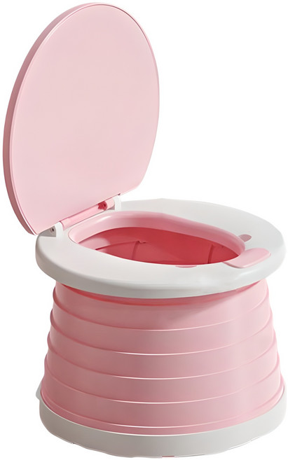 바브레 휴대용 접이식 어린이 변기, 핑크