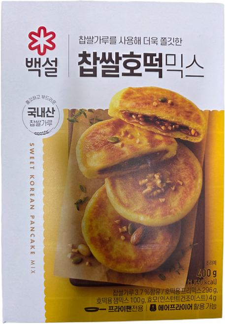 백설 찹쌀호떡믹스, 3개, 400g