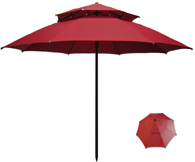 더핏 2층 고정식 야외 카본 고급 대형 파라솔, 와인