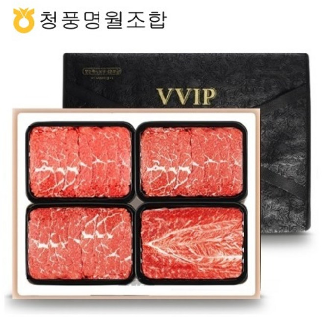 청풍명월한우 무항생제 1+등급 한우 선물세트 VIP6-1호 1.2kg
