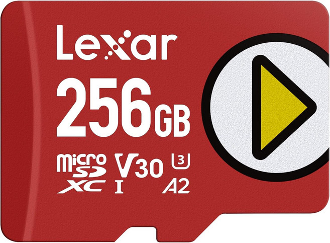 Lexar 256GB 플레이 마이크로 SD 카드 UHS-I C10 U3 V30 A2 풀 HD 4K 최대 205140MBs microSDXC 메모리 닌텐도 스위치 1 게임 스마트폰, 512GB, Single, PLAY NEW GEN (205