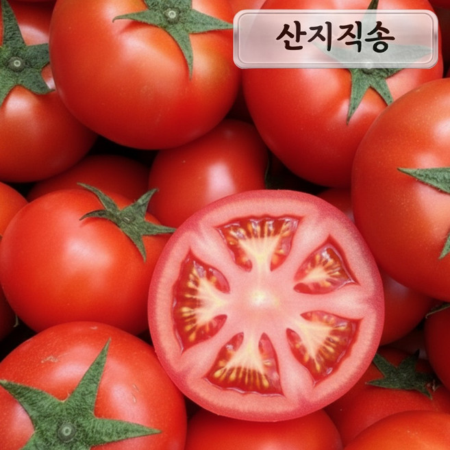 [지금제철] 고당도 빨간 완숙 토마토, 1박스, 5kg