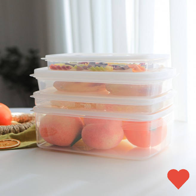 납작 삼겹살 베이컨 소분 보관용기 냉동실 만두 보관함, 냉장고 정리용기, 3L