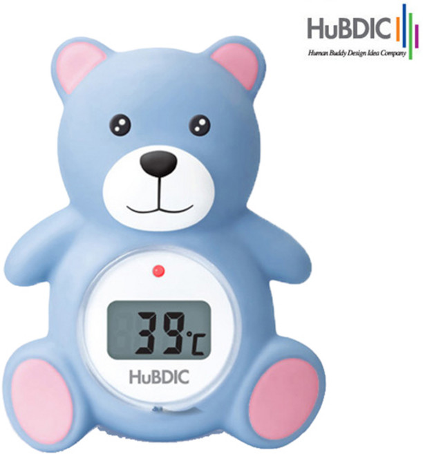 (kaoncnt) 휴비딕 디지털 탕온계 탕온도계 아기 목욕 장난감 물온도, 블루베어