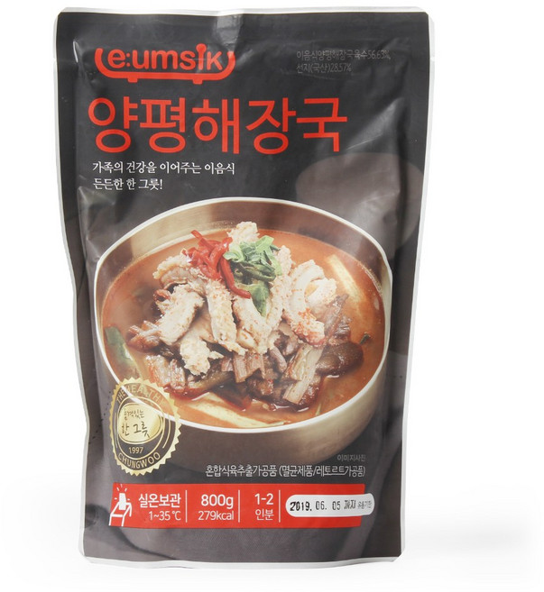 실온제품 이음식 양평해장국 800g, 1개