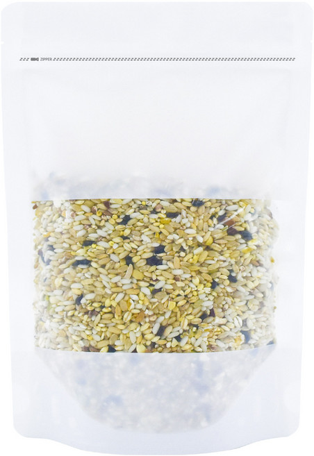 화이트 일자창 지퍼 스탠드 포장 봉투 100매